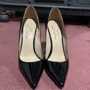 Black Patent Leather Red Bottom Stilettos
